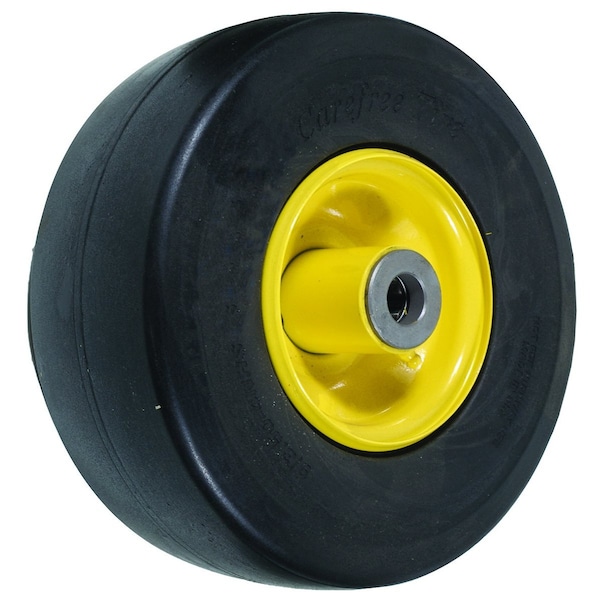 WHEEL-SMOOTH, 9X3.5X4, SOLID, YELLOW 9" x9" x4"